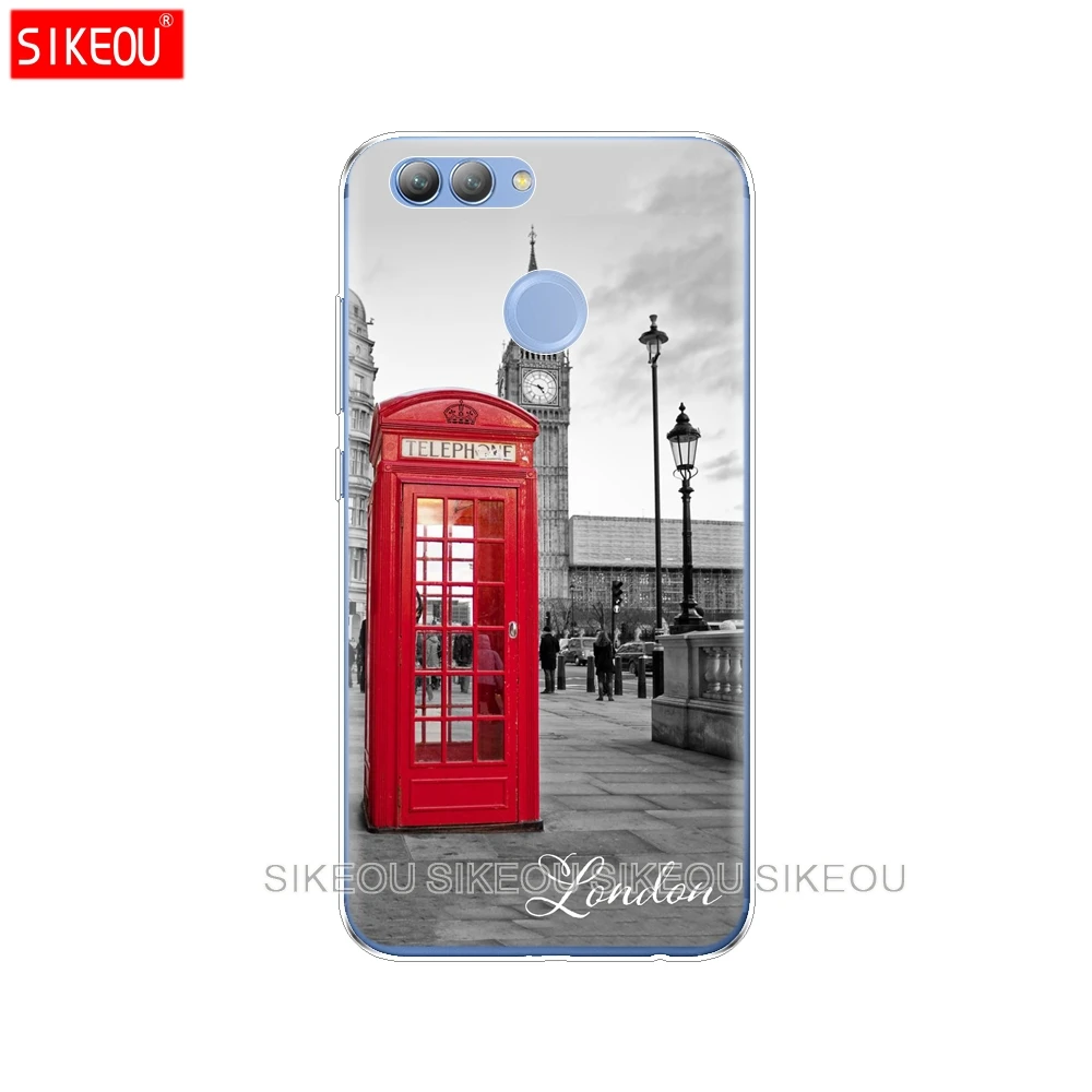 Силиконовый чехол для телефона Huawei Honor 7A PRO 7C Y5 Y6 Y7 Y9 2017 2018 Prime big ben Bus | Мобильные