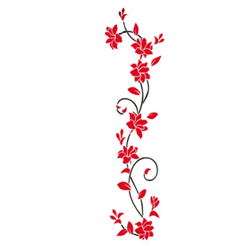 24x80cm Hoomall, акриловые наклейки на стену с цветами, плакат, Новогоднее украшение, съемные наклейки для кухни, сделай сам, наклейки на стену для детской комнаты - Цвет: 24x80cm