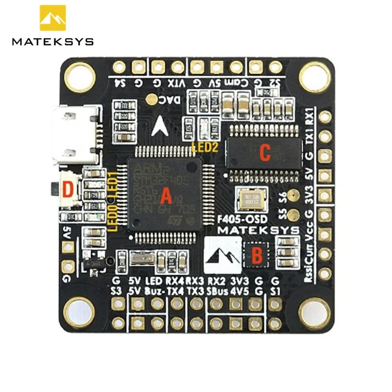 Matek F405-OSD BetaFlight STM32F405 Контроллер полета встроенный Инвертер OSD для SBUS вход RC