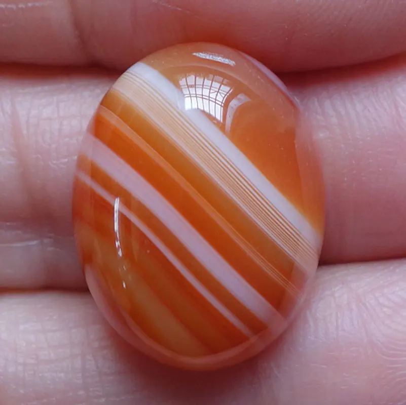 20x15x7mm Free Shipping Stripe Agates Oval CAB Cabochons 10pcs/lot | Украшения и аксессуары