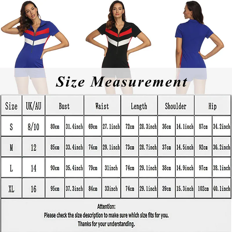 Женский комбинезон с коротким рукавом на молнии|Комбинезоны c шортами| |