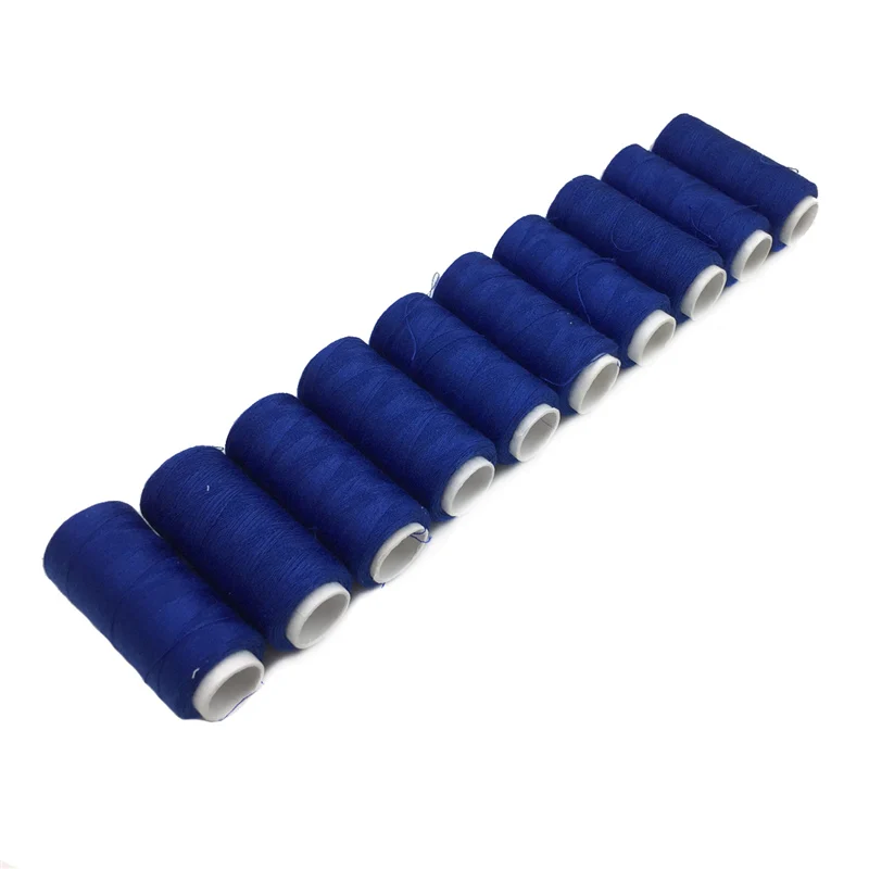10pcs Blue 10pcs/set High quality 40S/2 Sewing Thread Machine embroidery thread 200 Yards/Spool home - Цвет: 10pcs Blue