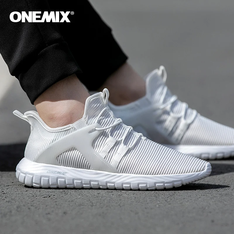 

ONEMIX Summer Couple Walking Sneakers 2020 Breathable Mesh Men Sport Shoe Thin Jogging Sneaker White Casual Footwear Shoes