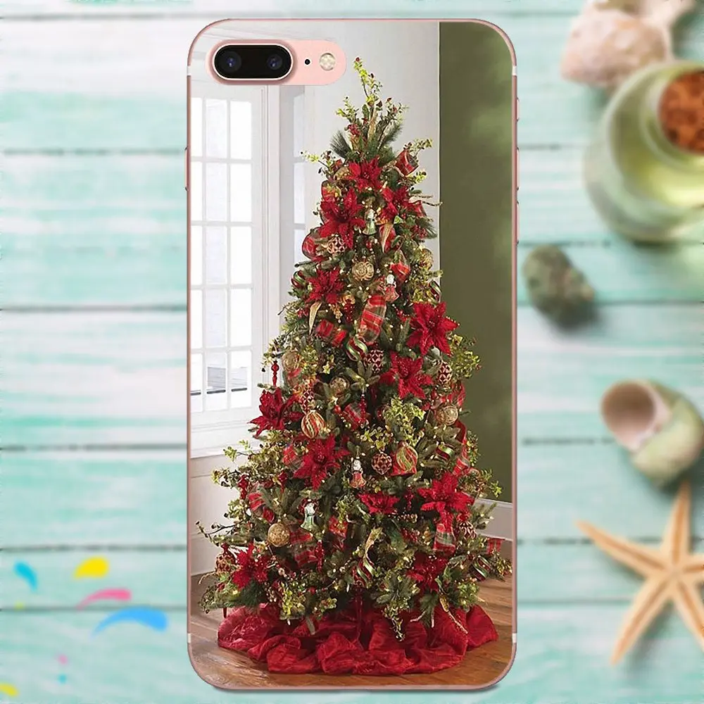 Soft Silicone TPU Transparent Capa Case Beauty Christmas Tree For Huawei Mate 7 8 9 10 20 P8 P9 P10 P20 P30 Lite Plus Pro 2017 | Мобильные