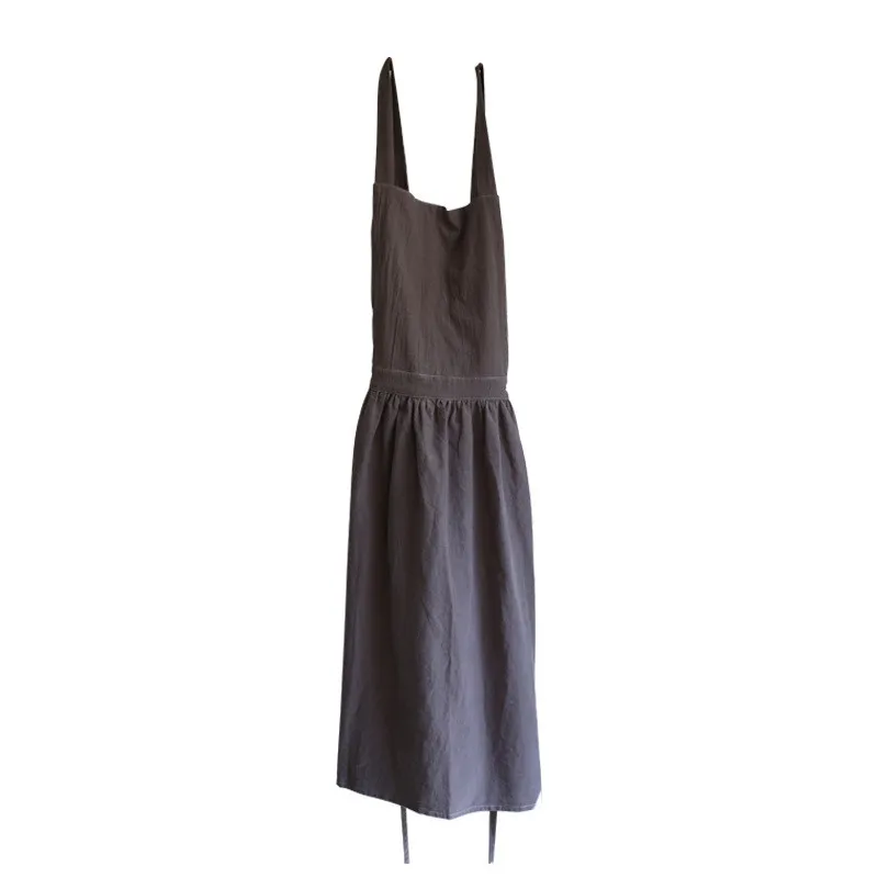 

2018 European Simple High Aprons Cotton Unisex Adult Cooking Aprons for Woman Baking Kitchen Gardening avental cocina