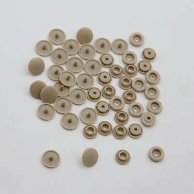 Coffee Color U Shape Fastener Snap Pliers 150 Set T5 12mm Round Plastic Resin Buttons Fastener Press Stud Baby Clothes Machine Sewing Tools - Цвет: Coffee Color