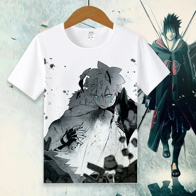 011 Новая футболка с Наруто Аниме Футболка женская футболка Janpan Uchiha Sasuke Косплей топы Мужские футболки с коротким рукавом - Цвет: 011