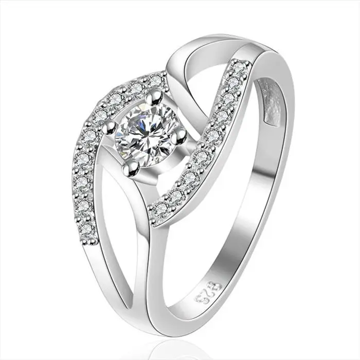 Женское и мужское кольцо с серебряным покрытием модное серебряное Ювелирное