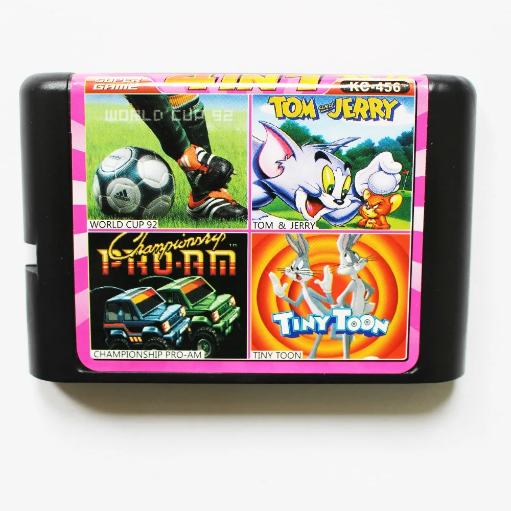 TH 456 4 в 1 игровой картридж 16 бит md мульти игровая карта для sega genesis/mega drive|md card|game card