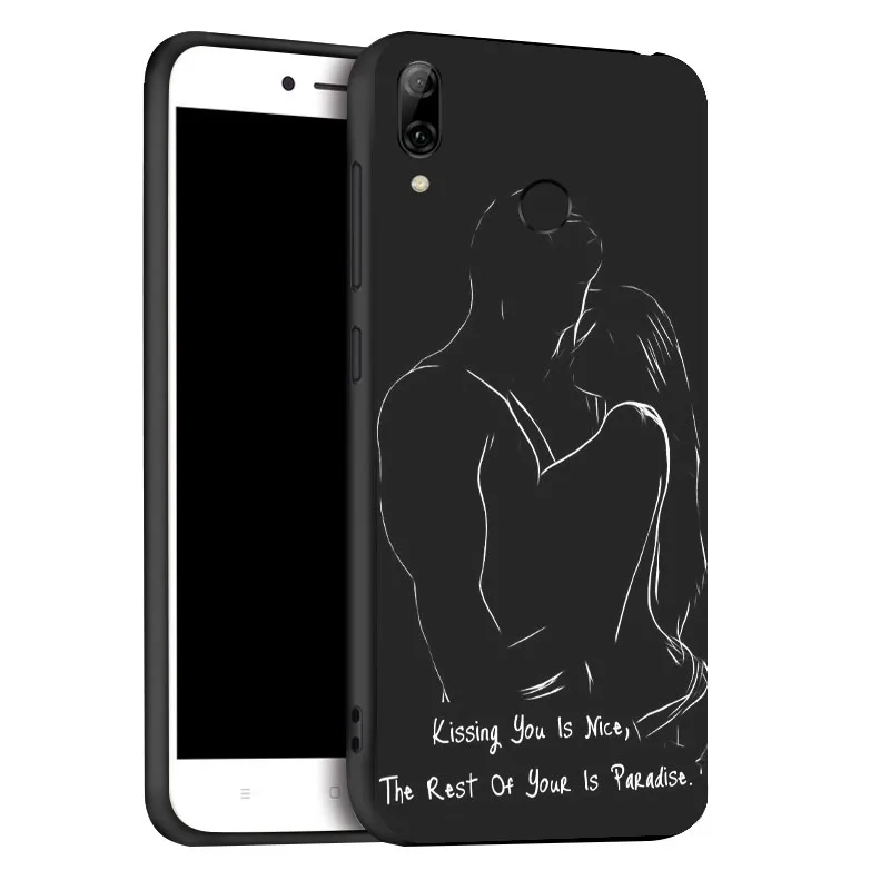P Smart чехол s для huawei P Smart чехол 3D Окрашенный черный чехол для huawei Y7 Y6 Y5 Prime Y9 Чехлы бампер - Цвет: x070