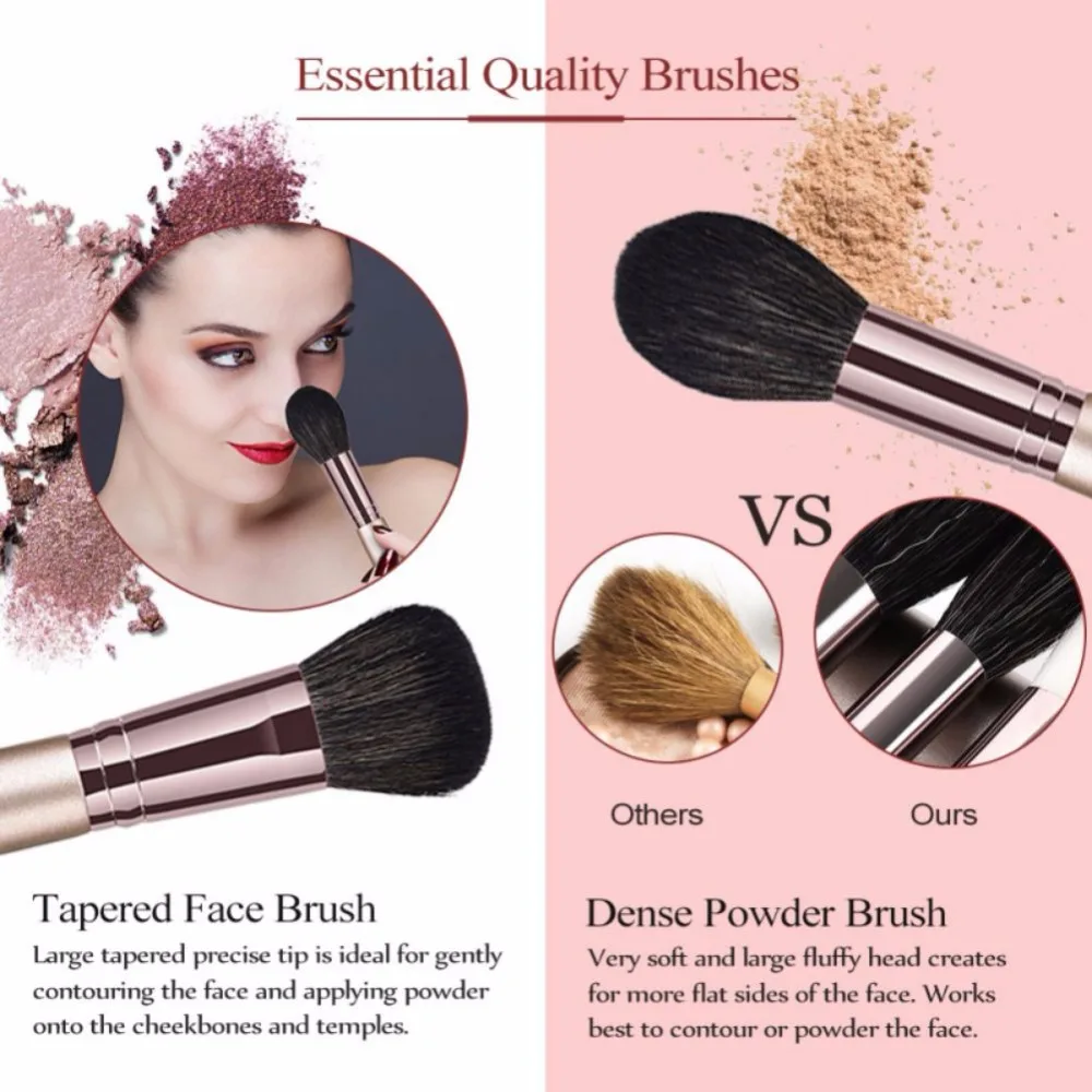 

10/14pcs Makeup Brushes set Professional Powder Foundation Eyeshadow Make Up Brushes Cosmetics Soft Synthetic Hair
