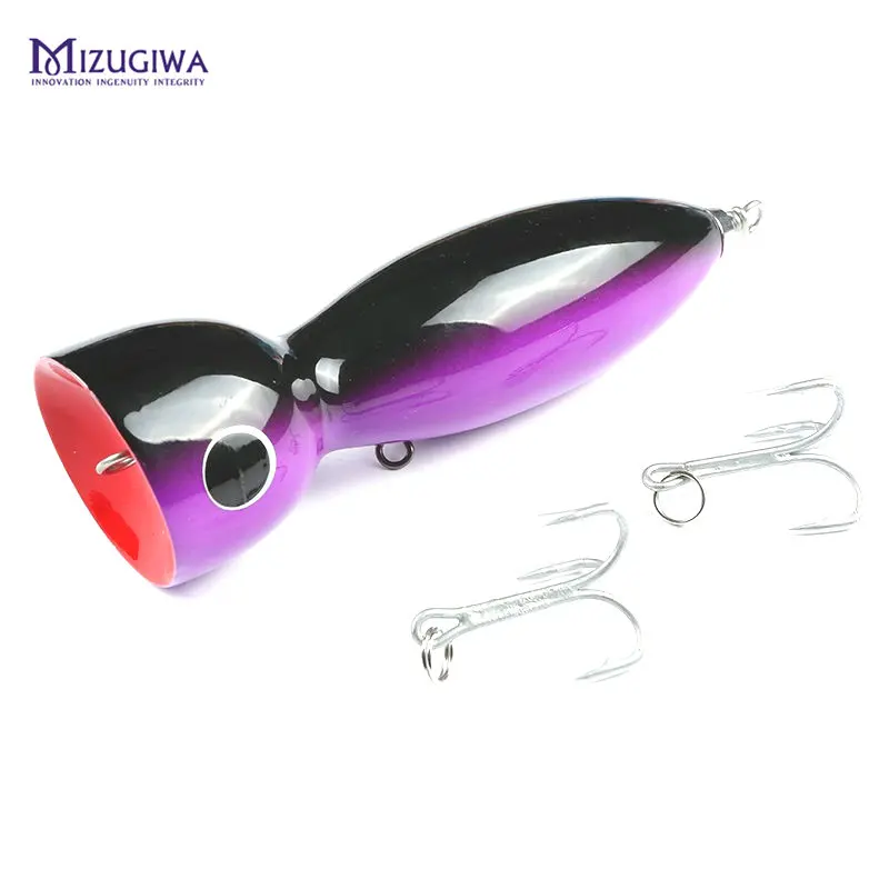 MIZUGIWA лодка приманка поппер для рыбалки соленой воды большая игра Topwater GT9 приманка Handcraf деревянная приманка крючок mustad Bass Карп Leurre Dur De