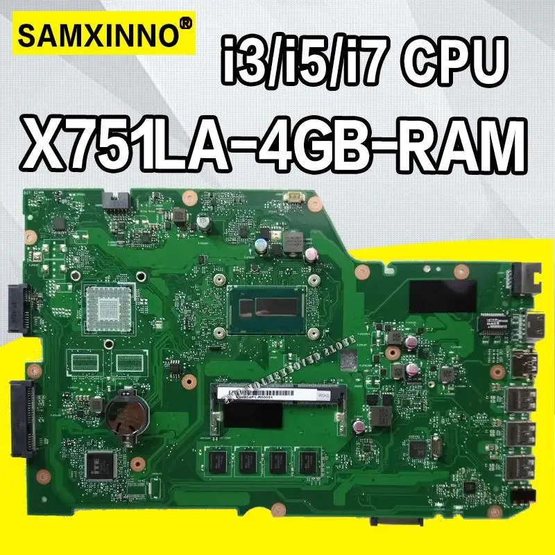 X751LA материнская плата для ASUS X751L K751L R752L X751LAB X751LN X751LD X751LX X751LJ I3/I5/Процессор ноутбук