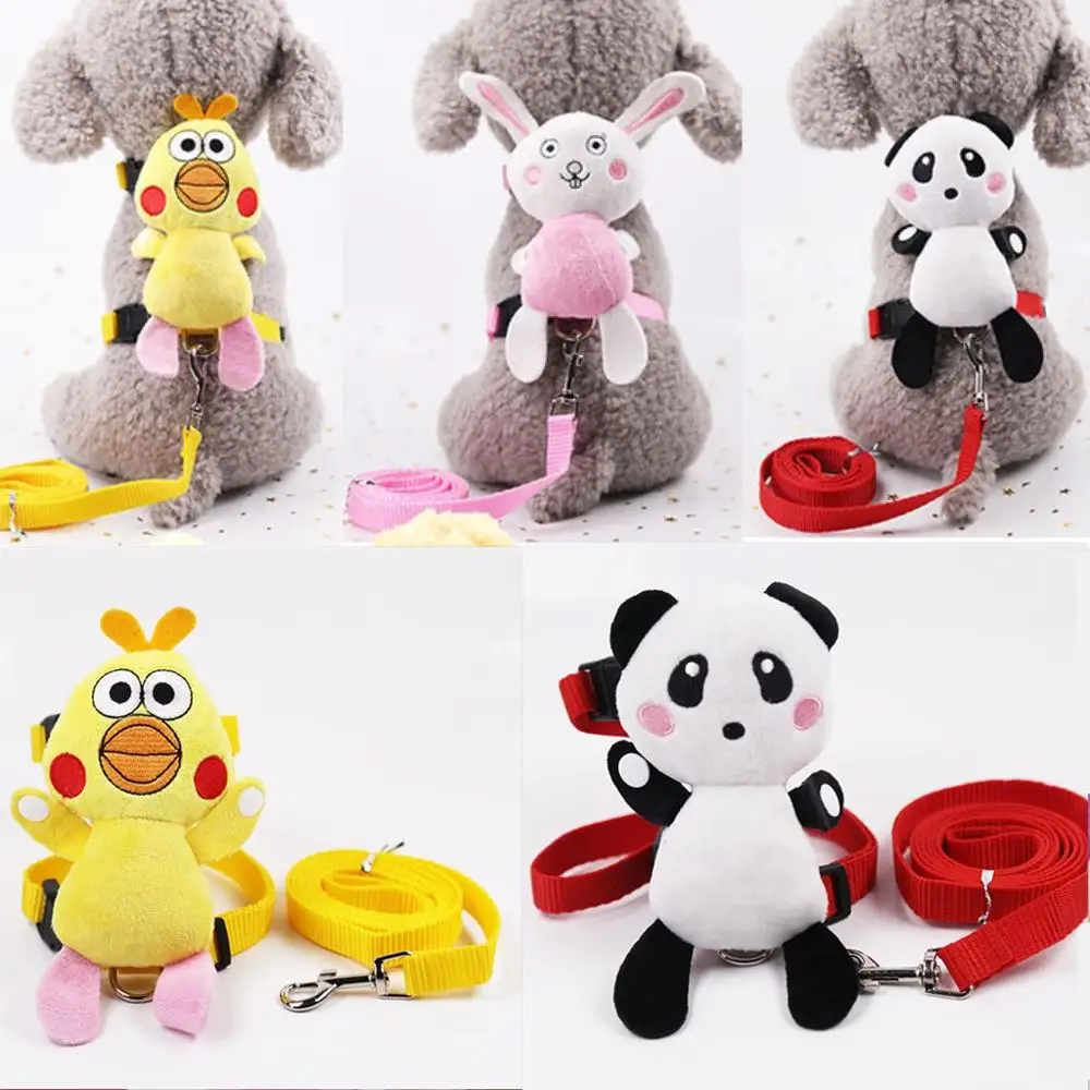 

2022 Dog Leads Harness Sets Summer Cute Animal Strong Nylon Rope For Cat Chihuahua Outdoor Walking Pets Products Supplier New