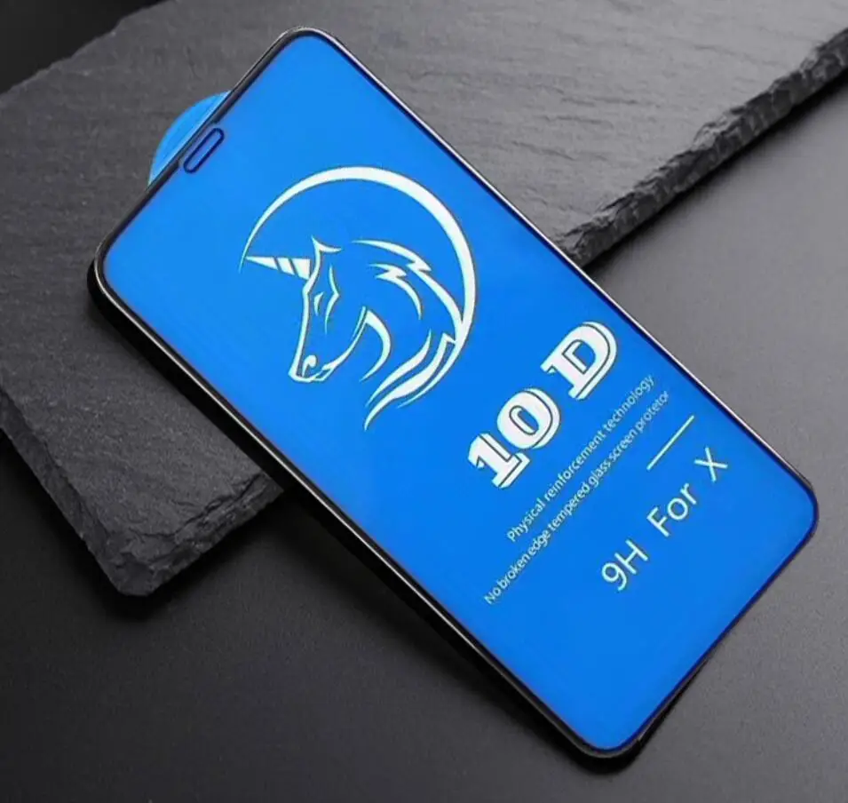 9H твердость против царапин 10D Защита экрана для iPhone XS MAX XR 6 6s 8 8P 7 7P полное покрытие изогнутое закаленное стекло 50 шт. CAMDEMS