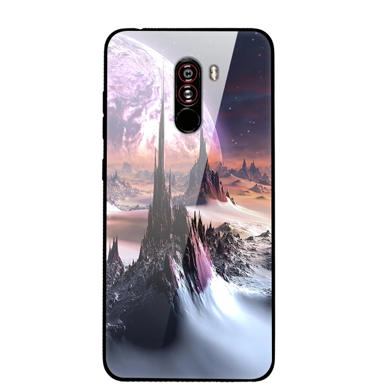 Чехол для Xiaomi Pocophone F1 жесткая задняя крышка из закаленного стекла Redmi Note 8 Pro чехол