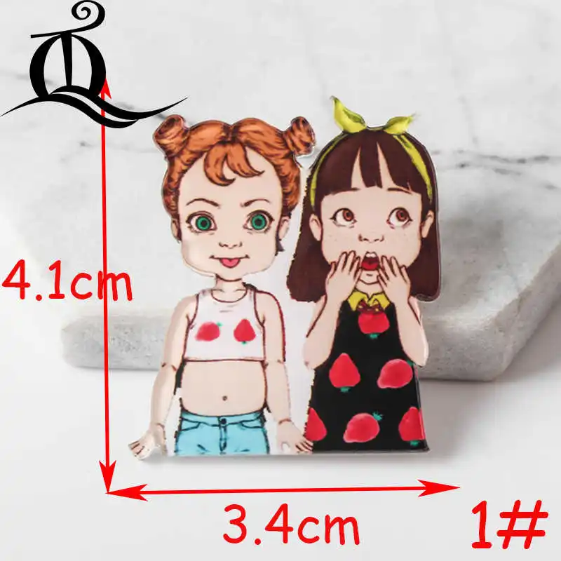 1 шт. микс девушка мороженое мультфильм значки на булавке Kawaii значок bacgets на рюкзак значки на одежду акриловые значки Z52