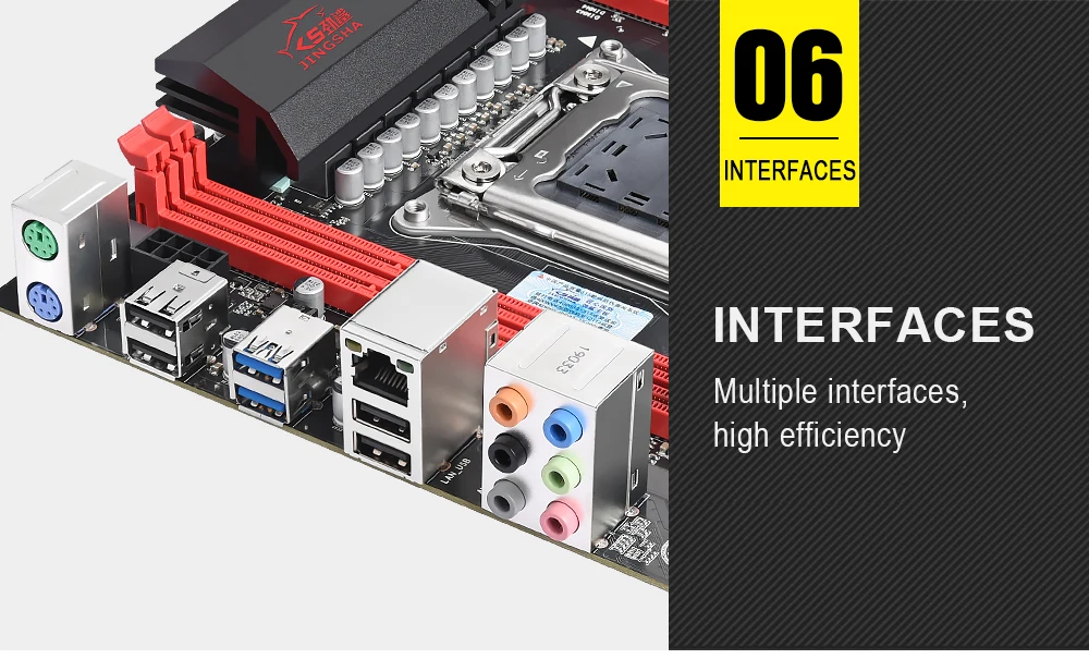 Комплект материнской платы JINGSHA X79 с Xeon E5 2640 4x8GB 32GB 1600MHz DDR3 память ECC Reg ATX USB3.0 SATA3 PCI-E NVME M.2 SSD