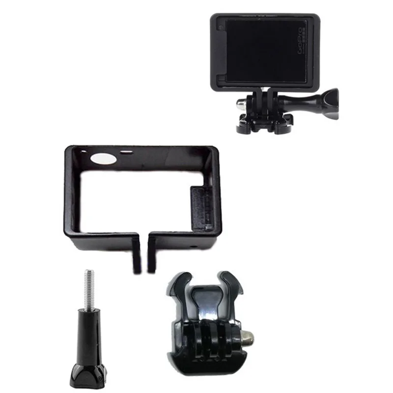 

Защитная стандартная рамка для Go Pro Аксессуары Корпус чехол рамка + Адаптер штатива + Винт для GoPro Hero 4 3 3 +