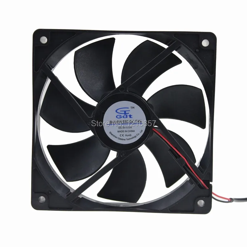 1 шт. Gdstime 120 мм 120x120x25 DC 5 В USB Бесщеточный Охлаждающий вентилятор 1800 об/мин|usb table fan|usb