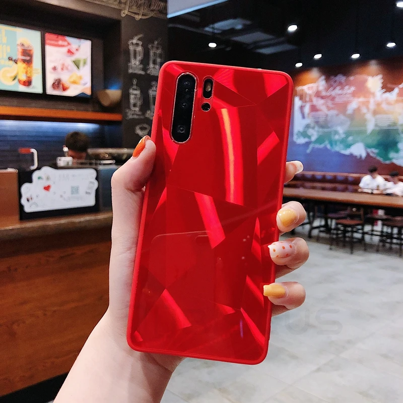 Red Роскошный Алмаз Зеркало Обложка для huawei P Smart Z Y5 Y6 Y7 Y9 Prime Honor 8X 8A 8S 10i 9X9 10 Коврики 20 P20 Lite P30 Pro Чехол - Цвет: Red