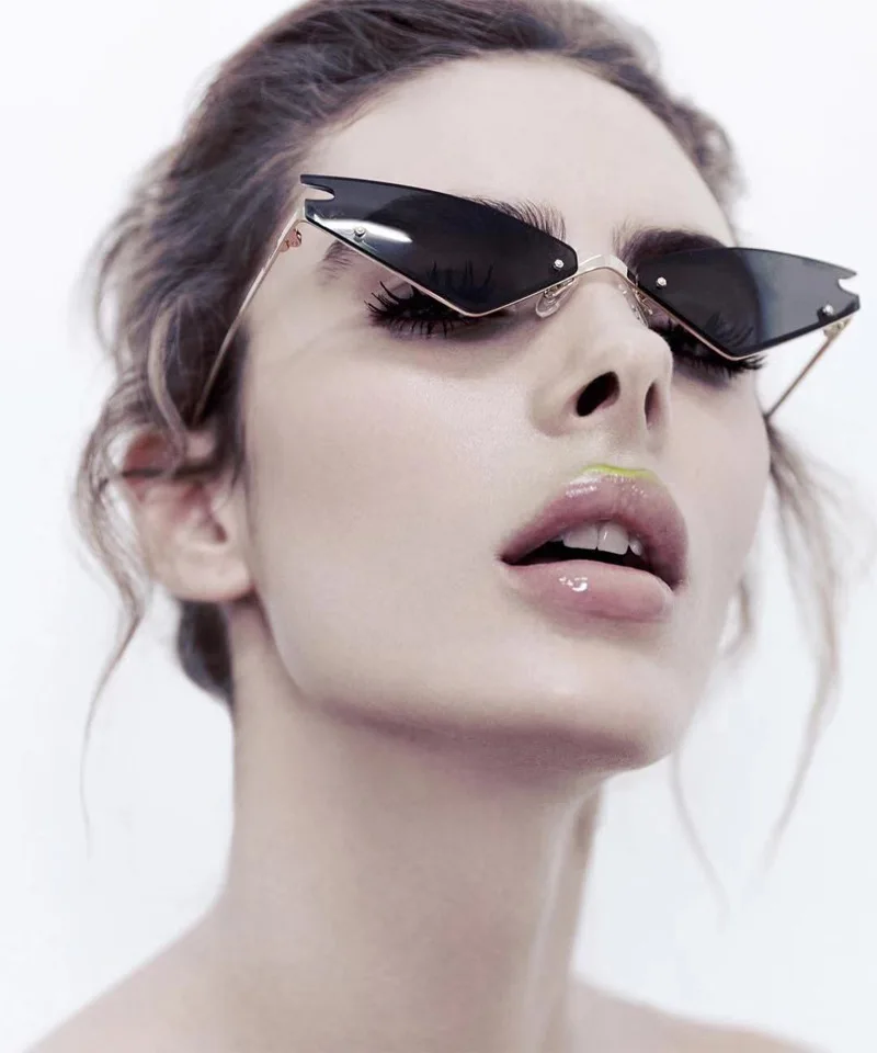 Фото Солнцезащитные очки кошачий глаз UV400 Мужские винтажные - купить