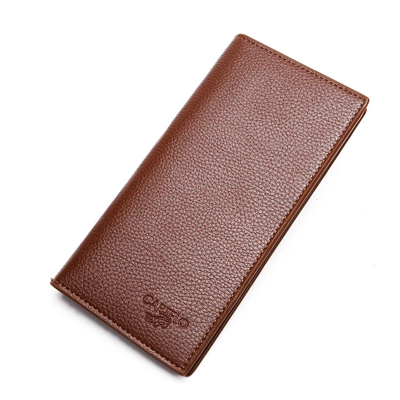 Fashion Men's PU Leather Wallet Male Business Thin Coin Purse Man Brief Leisure Credit Card Long Wallets |