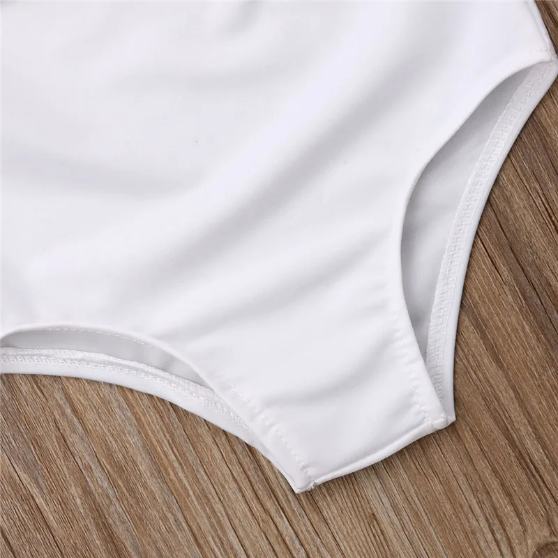 Детское бикини с открытыми плечами для девочек Цельный купальник в стиле пэчворк