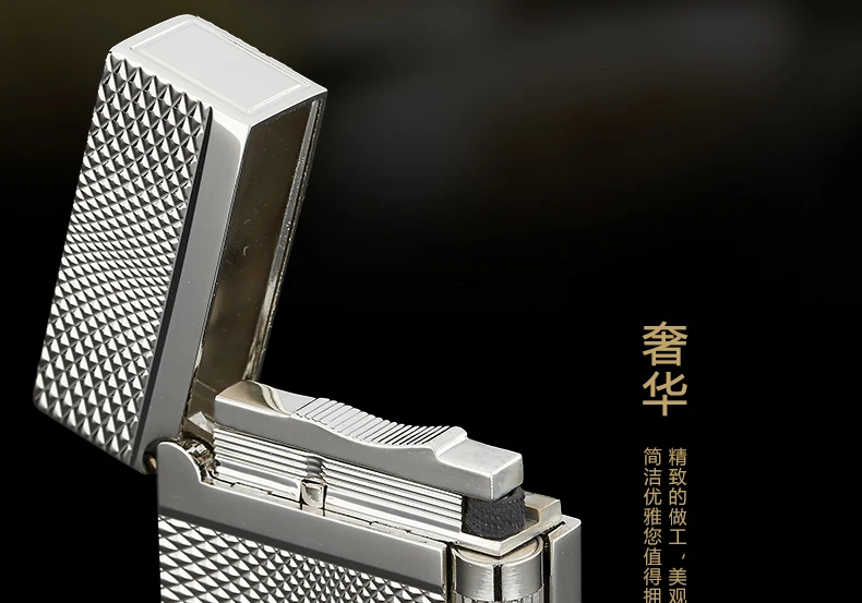 Высококачественная брендовая газовая зажигалка KUBOY белая матовая никелевая металлическая ветрозащитная зажигалка Мужские деловые подарки Lighters-ki-58
