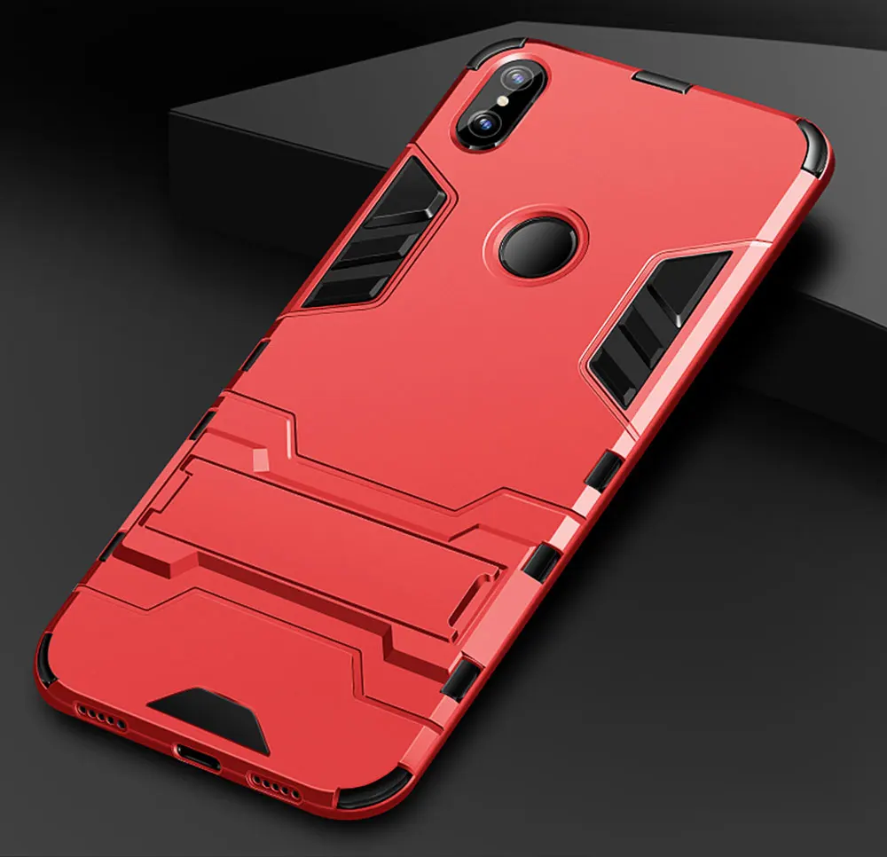 Slim Case For Xiaomi Mi A2 Lite Case Silicone Cover Hard PC+Soft TPU Back Case For On Xiaomi Mi A2 Lite Case Phone Stand Fundas