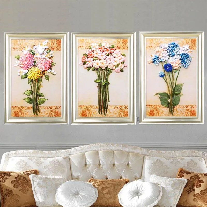 3 шт./компл. Набор для вышивки крестиком рукоделие Незаконченный 3D сделай сам