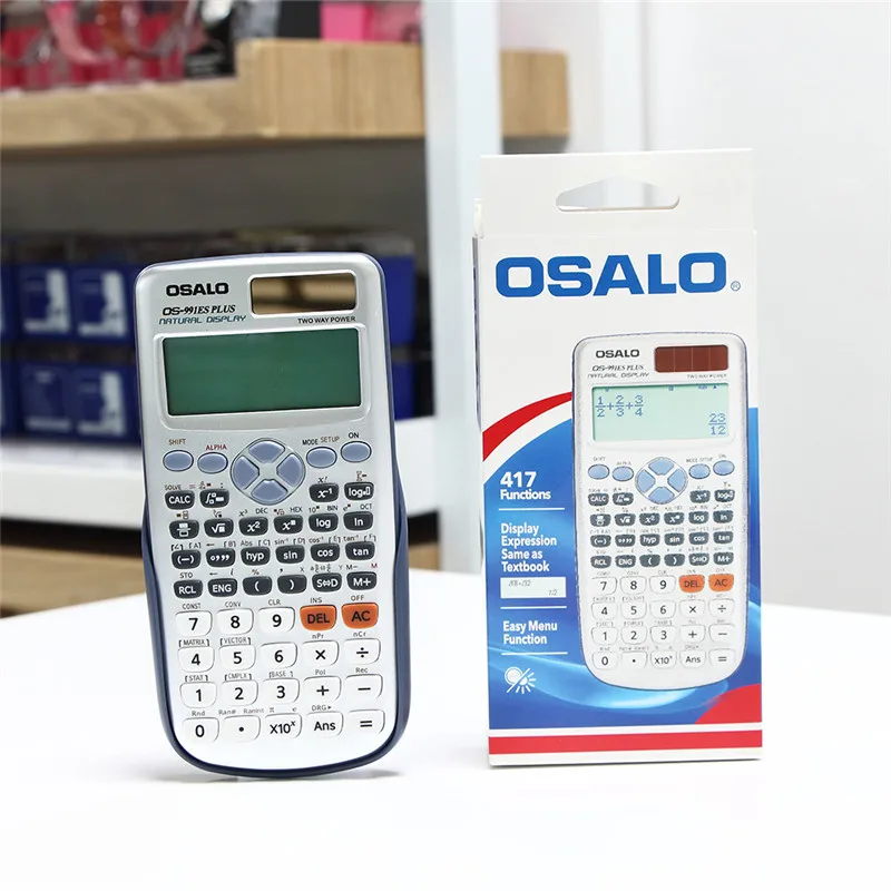 Multi-function school student calculator scientific solar dual power slim portable 10+2 digits function | Компьютеры и офис