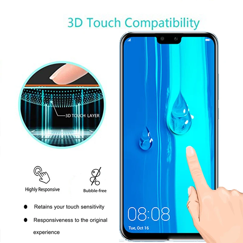 Защитное стекло для huawei y9 2019 cam закаленное huavei hauwei tremp y 9 9y Защитная пленка экрана