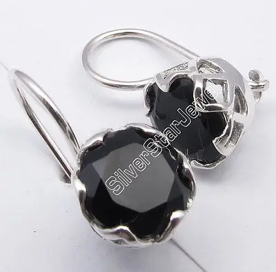 Black Onyx Chanti Международные серьги в виде клетки, серебряный Радужный Лунный Камень и 7 других вариантов драгоценных камней - Окраска металла: Black Onyx