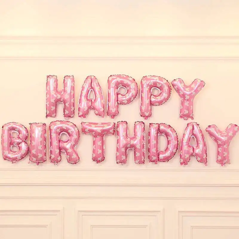 Letter balloon 3 16 дюймов буквы фольгированные шары «С Днем Рождения» Happy День рождения украшения Детские воздушные шарики с алфавитом Baby Shower поставки - Цвет: Letter balloon 3