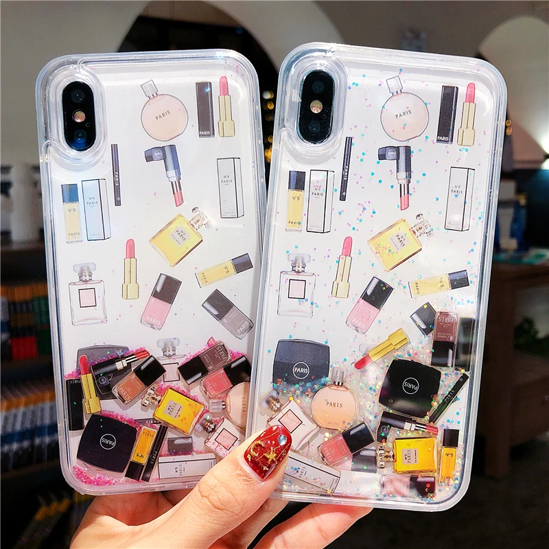 Зыбучий песок чехол для iPhone X 7 8 Plus Xs Max Xr Жесткий пластиковый Чехол 6 6s