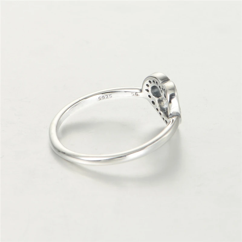 100% 925 Sterling Silver Ring Love Heart Rings Engagement Party Compatible European Charm Jewelry | Украшения и аксессуары