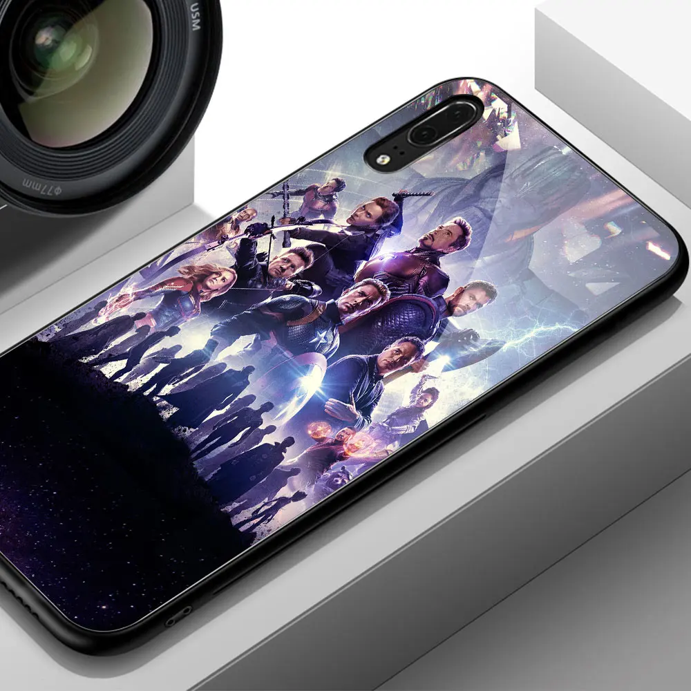 Для huawei Honor 8x чехол Мстители конец игры стеклянный чехол задняя крышка для huawei Honor 9 10 v9 v10 9i lite v20 play note 10 magic 2