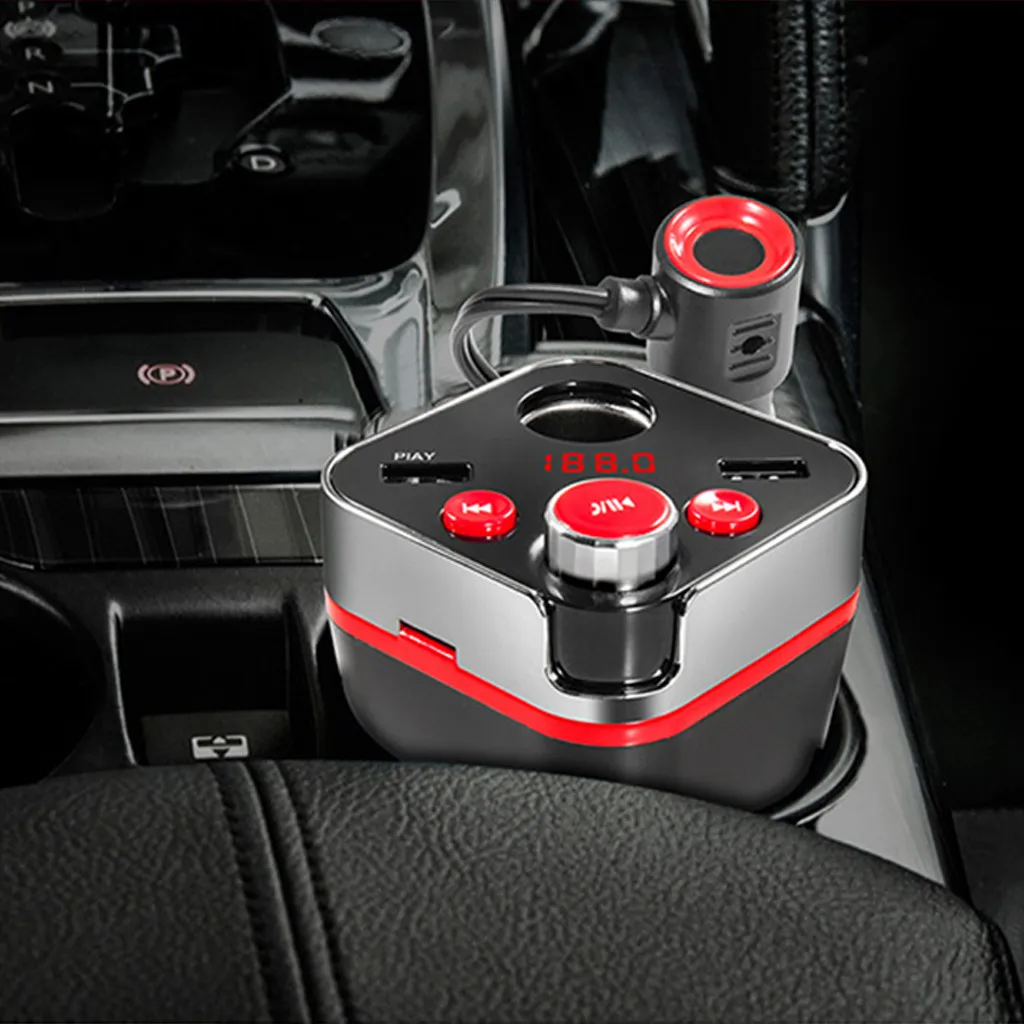 Автомобильный Bluetooth плеер mp3-плеер держатель для прикуривателя USB автомобильное