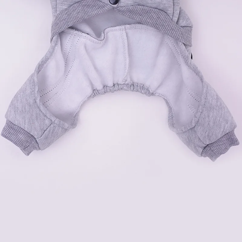 Зимняя Теплая Одежда для собак классический полосатый комбинезон на четыре лапы