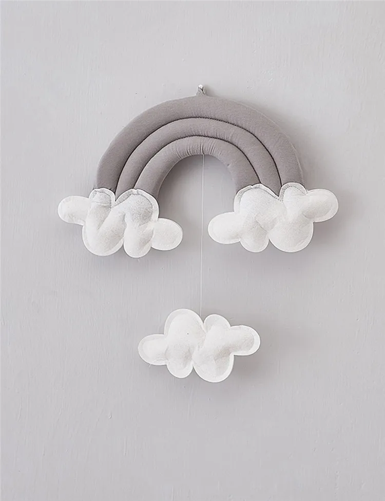 Серый Украшение для детской спальни детская палатка аксессуары украшения дома Творческий облако капли дождя ткань прикроватная висит постельного белья - Цвет: Серый