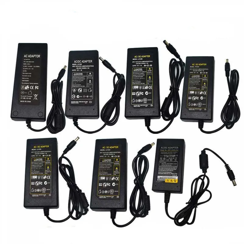 AC 100/240V к DC 5V 12V 24V Светодиодный источник питания 1A 2A 3A 5A 6A 8A 10A трансформатор освещения для светодиодной ленты CCTV камеры безопасности
