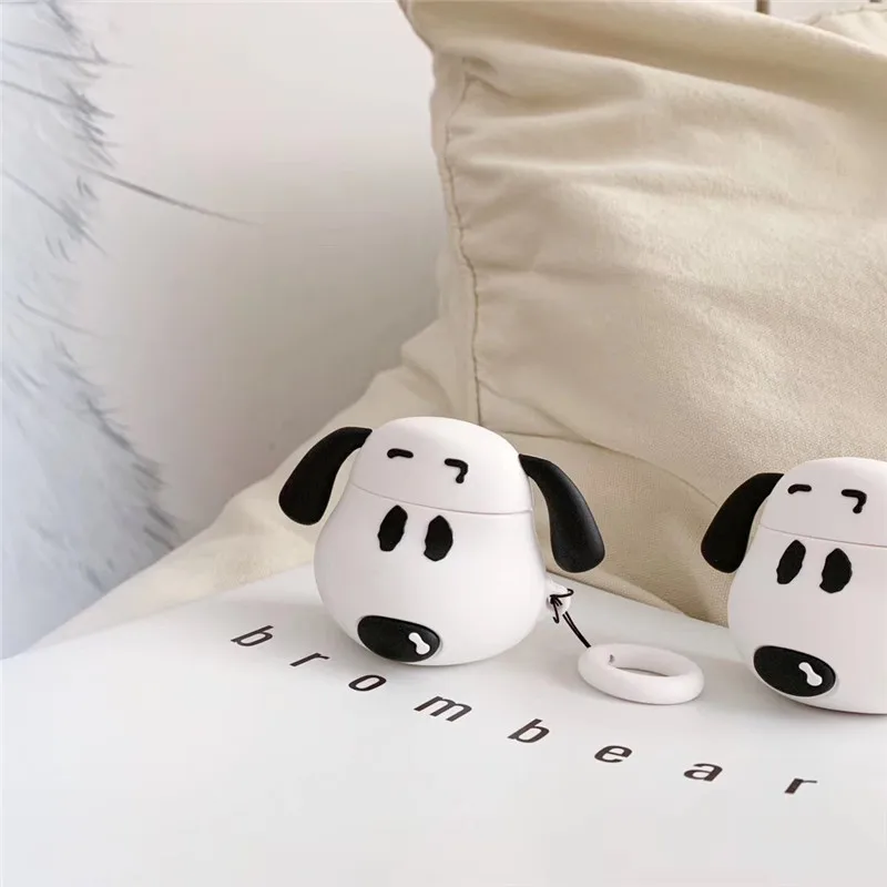 Для AirPods dog 3D чехол наушники для Airpods 1 2 аксессуары защитный с подвесным кольцом |