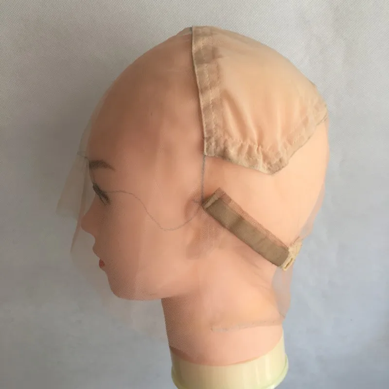 3 шт./лот полный Кружево парик Кепки База для изготовления Полная Hand Made Искусственные парики с регулируемым Бретели для нижнего белья Glueless ткачество Кепки настроить DIY