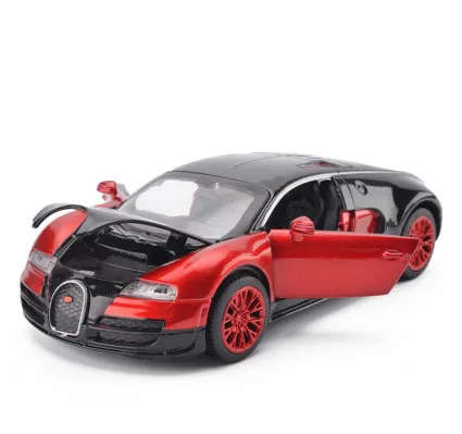 A Высокая симуляция 1:32 Bugatti Veyron гоночная модель автомобиля из сплава акустооптические транспортные средства модель автомобиля Классическая Детская игрушка Подарки - Цвет: A
