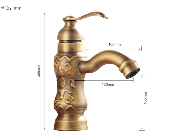 new arrival high quality antique luxury art carved bathroom single lever design sink faucet basin tap mixer | Обустройство дома