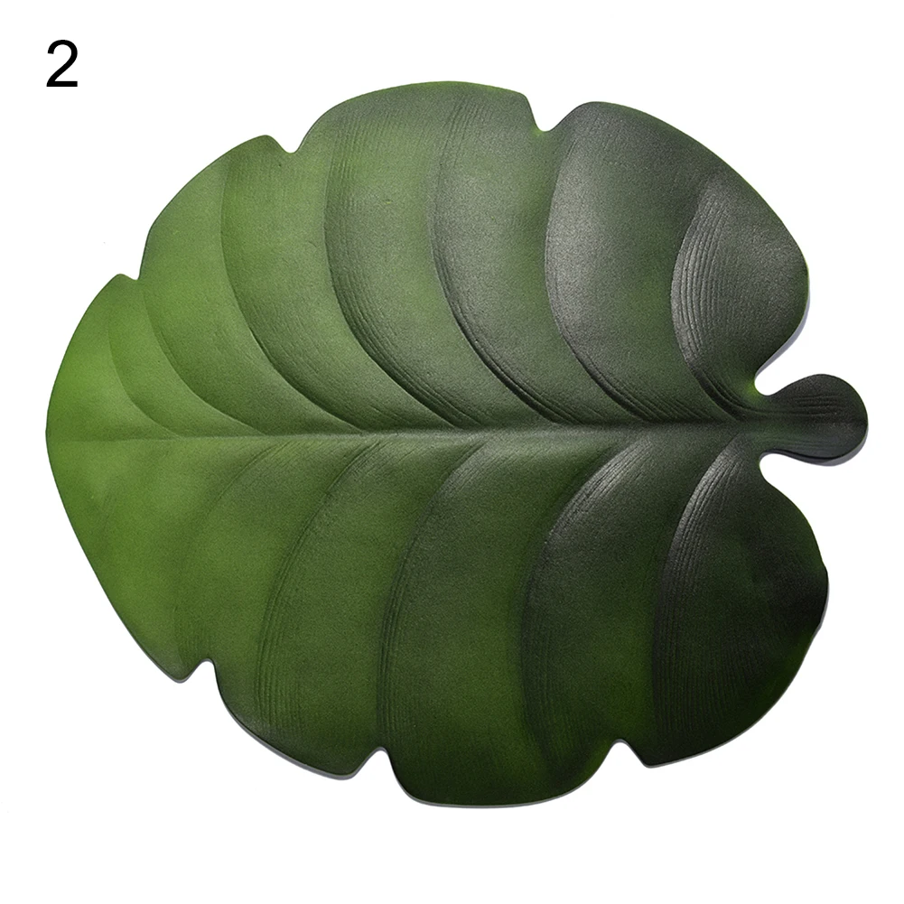 Искусственный Monstera лист кухонная Подставка под столовые приборы коврик миска