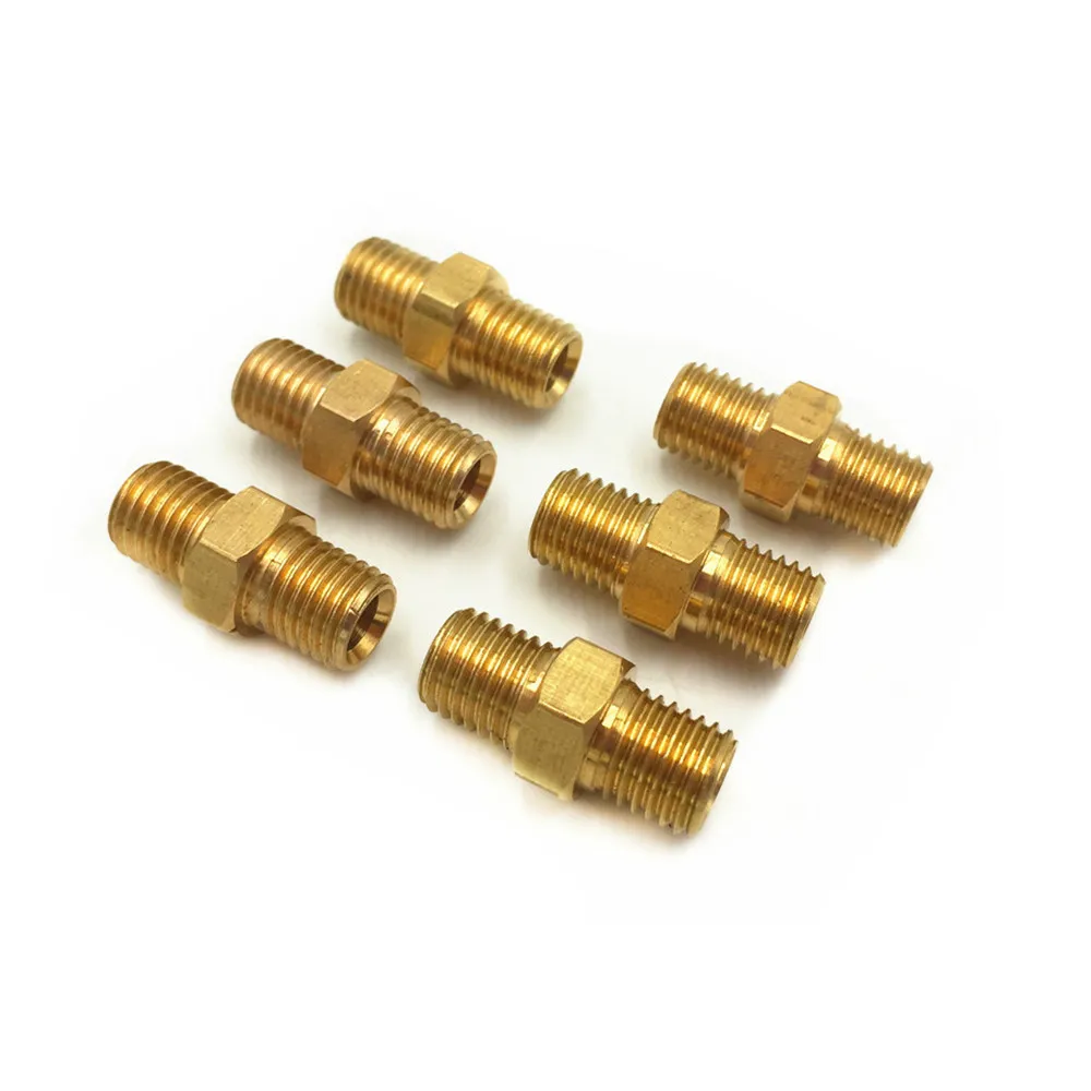 

Double Male thread joint/tubing joint/lubricating pump accessories/distributor double pipe joint M8x1 M10x1