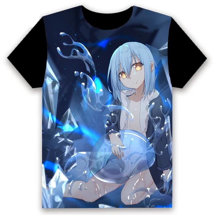 Футболка в стиле аниме The Time I Got Reincarnated as a Slime с коротким рукавом манга римуру