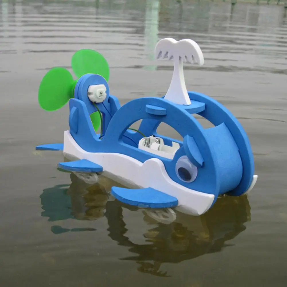 Сборная игрушка робот Кита с водными колесами Студенческая Модель научного